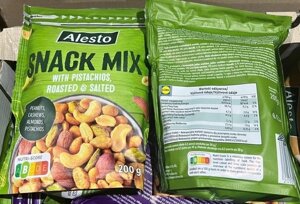 Горіховий мікс із фісташками Alesto Snack Mix With Pistachios Roasted&Salted 200 g