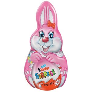 Пасхальний шоколадний кролик Kinder Surprise Pink Easter Bunny 75г
