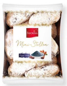 Різдвяний кекс Штоллен із родзинками та маком Favorina Mini Stollen Almond 300g