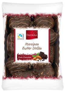 Різдвяний кекс Штоллен з марципаном у темному шоколаді Favorina Mini Stollen 300g