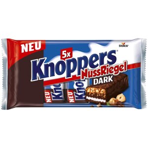 Шоколадно-вафельні батончики Knoppers NussRiegel Dark 200g