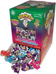 Упаковка льодяників на паличці Warheads A Super Sour Gum Pops, 19г x 100шт