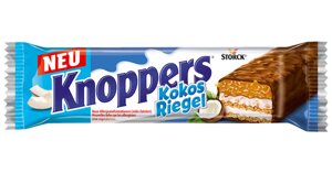 Вафельні батончики Knoppers Kokos Riegel 200g