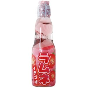 Японська газована вода з кулькою Ramune Strawberry 200ml