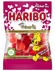 Желейки Сердечка Haribo Love Hearts 100g