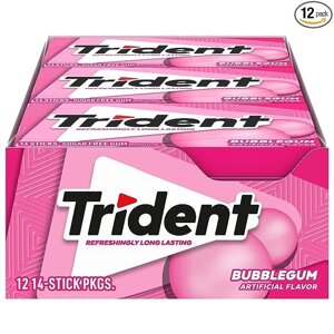 Жувальна гумка Trident Bubblegum Sugar Free Gum 12 шт