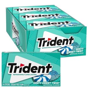 Жувальна гумка Trident Minty Sweet Twist Sugar Free Gum 12 шт
