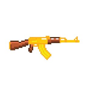 Золотий Автомат Калашникова AK-47 Minecraft