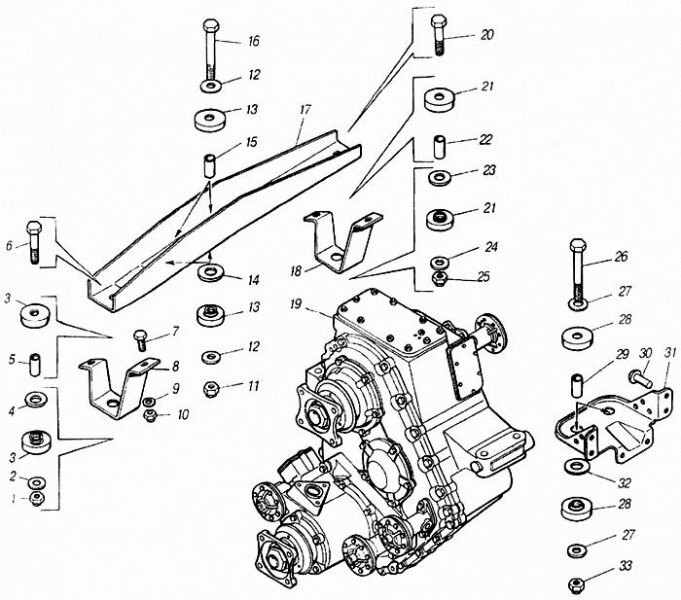 Камаз 4310 схема раздаточной коробки