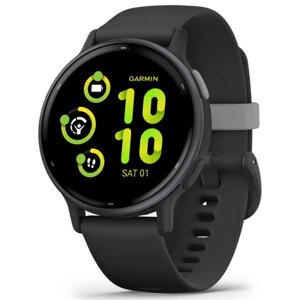 Спортивний годинник GARMIN Vivoactive 5 Slate Aluminum Bezel with Black Case and Silicone Band