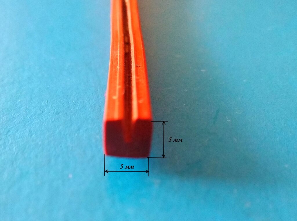 Ущільнювач силіконовий термостійкий п-образний 5х5 мм - опт