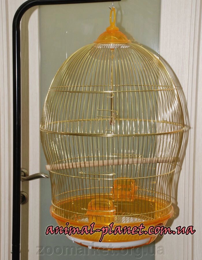 Кругла клітка для папуги, діаметр 49 см, висота 76 см від компанії Універсальний магазин - фото 1