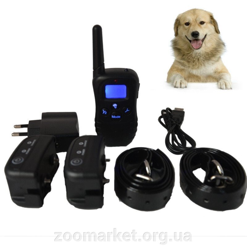PET-102 Водонепроникний акумуляторний нашийник для двох собак від компанії Універсальний магазин - фото 1