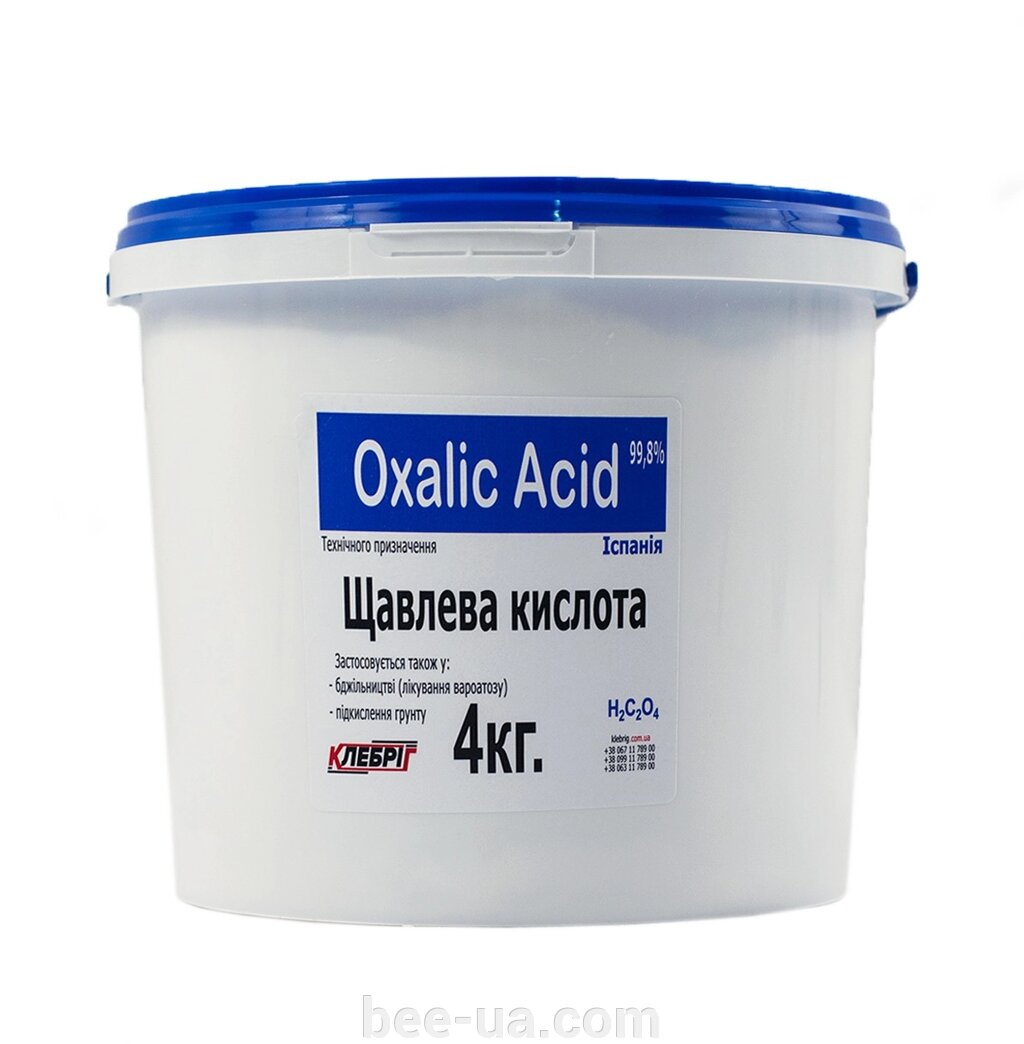 Щавлева кислота, 4кг ВІДРО (Oxalic Acid) від компанії Українська Бджілка - фото 1