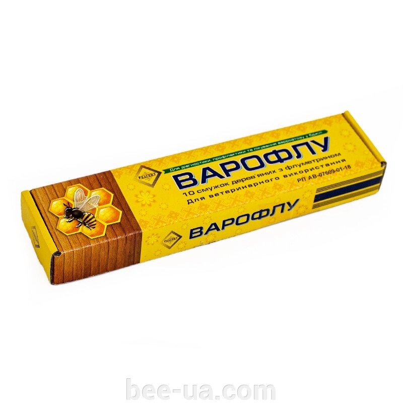 Варофлу (флуметрин 3,6 мг) 10 смужок від компанії Українська Бджілка - фото 1