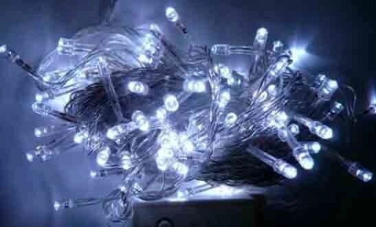 Новорічна біла гірлянда 300 LED довжина 16 м - фото