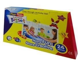 Набір для ліплення дитячий, тісто Play Toys Big. Set 24 pcs (PT 42188), 6 кольорів - гарантія