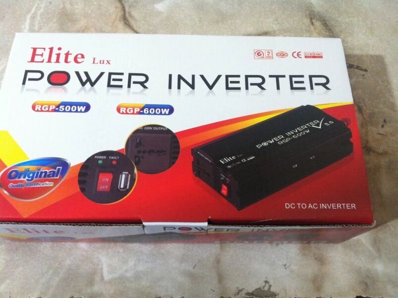 Інвертор автомобільний Power Inverter ELITE lux 12 / 220v 500 W, перетворювач Павер Инвертер Еліт Люкс 500 Ватт - доставка