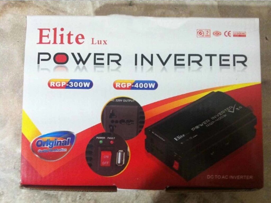 Автомобільний перетворювач Power Inverter ELITE lux 12 / 220v 300 W, інвертор Павер Инвертер Еліт Люкс 300 Ватт - вибрати