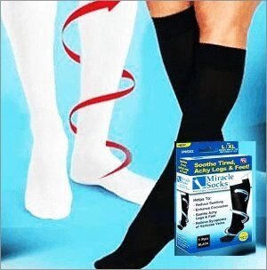 Компресійні шкарпетки Miracle Socks, антиварикозні гольфи Мірекл Сокс - переваги