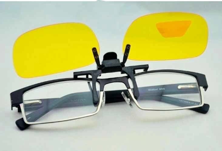 Антиблікові окуляри для водіння Night View Clip Ons, окуляри для водіїв Найт В&#039;ю Кліп ОНБ - вартість