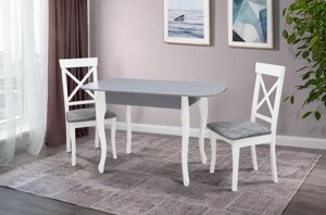 Дерев'яний розкладний стіл Кантрі сірий+білий Ультра Мікс Ірпінь Буча