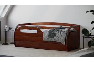 Ліжко дерев'яне Баварія з ящиками і бортиком Прайм Мікс Ірпінь