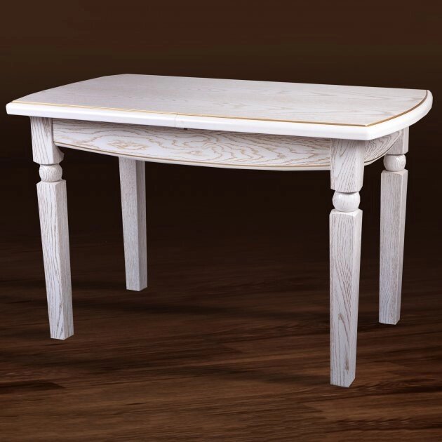 Дерев&#039;яний стіл розкладний Кайман білий+патина Гаїті Мікс Ірпінь - знижка