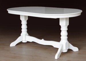 Розкладний дерев'яний стіл Говерла 160 білий Карпати Мікс Ірпінь