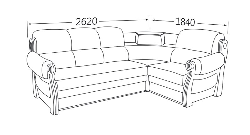 Диван валенсия размеры