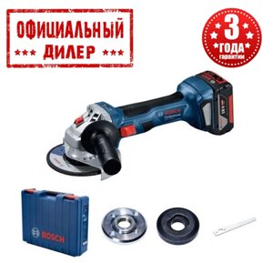 Акумуляторна безщіткова кутова шліфмашина Bosch GWS 180-LI (18В, 4аг)