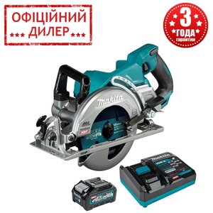 Акумуляторна дискова пила Makita XGT 40 V MAX RS001GM101 (36В, 185 мм, 65 мм, АКБ+ЗУ)