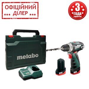 Акумуляторовий професійний шуруповерт Metabo PowerMax BS Basic (12 В, 2х2 А/ч, двошвидкісний)