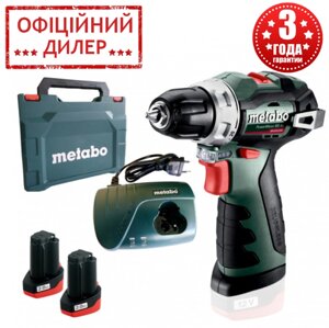 Акумуляторний професійний шурупокрут Metabo PowerMaxx BS BL (12 В, 2 А/год, двошвидкісний)