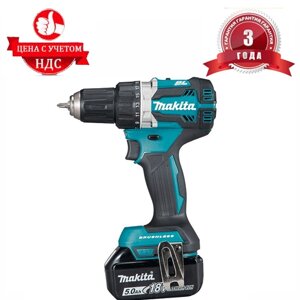 Акумуляторний шуруповерт Makita DDF 484 RTE (18 В, 5 А/год, двошвидкісний)