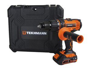 Акумуляторний ударний шуруповерт у кейсі Tekhmann TCD-60/i20 kit (20 В, 2 А/год, двошвидкісний)