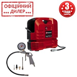 Безоливний потужний повітряний компресор Einhell TC-AC 190 OF Set (1.1 кВт, 190 л/хв)