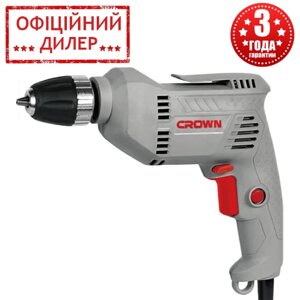 Ненаголошений електричний дриль CROWN CT10179C (400 Вт, 10 мм, 2800 об/хв) Електродрель для дому та дачі