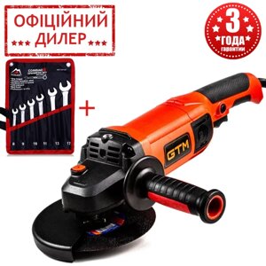 Болгарка GTM AG150/1500P мережева, 1500 Вт, 150 мм