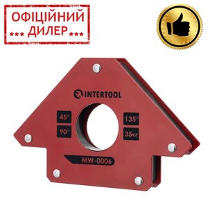 Тримач магнітний для зварювання стріла, 45°90°135°35 кг, 110*120*25 мм INTERTOOL MW-0006