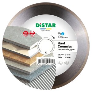 Диск алмазний по кераміці Distar 1A1R Hard ceramics 350x32x2.2 мм (11127048024)