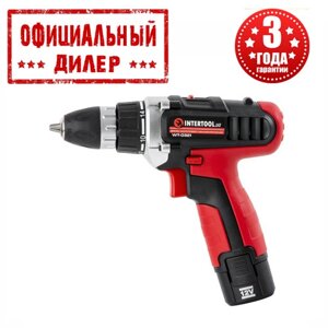 Дриль-шуруповерт акумуляторна INTERTOOL WT-0321 (12 1.3 А/год, двошвидкісний)