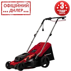 Газонокосарка електрична Einhell GC-EM 1600/37 (1600 Вт, 5 ступенів 20-60 мм, 37 см, 38 л) для дому та дачі