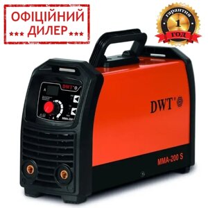 Інвертор постійного струму DWT MMA-200 S (6.1 кВт, 20-140 А/20-25.6 В, 230 В) Зварювальний інвертор