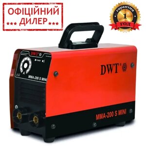 Інвертор постійного струму DWT MMA-200 S MINI (6.5 кВт, 20-150 А/20-26 В, 230 В) Зварювальний апарат інверторний