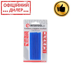 Комплект стрижнів клейових блакитних 7,4 мм * 100 мм, 12 шт. INTERTOOL RT-1054 STP