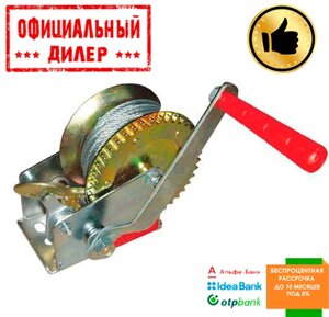 Лебідка важільна барабанна INTERTOOL GT1454 сталевий трос 450 кг