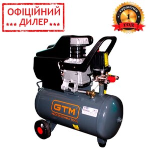 Поршневий олійний повітряний компресор GTM KABM2024 (1.8 кВт, 220 В, 8 атм, 170 л/хв, 24 л)