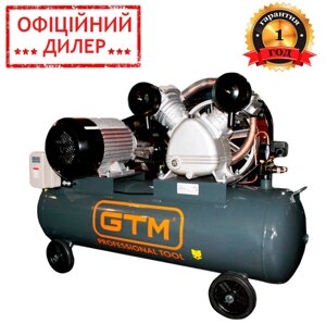 Поршневий повітряний ремінний компресор GTM KC2090A-120L (5.5 кВт, 380 В, 10 атм, 670 л/хв, 120 л)
