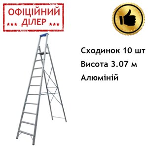 Стрілянка алюмінієва ELKOP JHR 610, 10 сходинок, 3215 мм